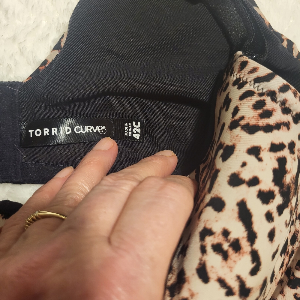 Chic Torrid Full Coverage Leopard Print Bra With … - image 2